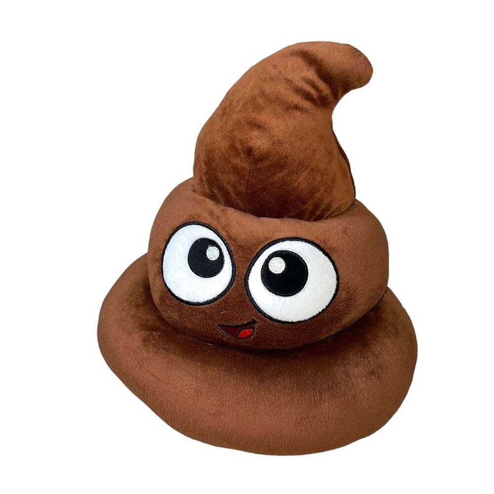 Fiesta brand medium sized brown with eyes poop emoji teen tween plush stuffy